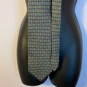 Christian Dior Monsieur Silk Tie Geometric Pattern